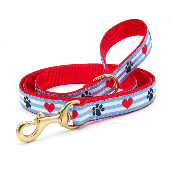Up Country Pawprint Stripe Dog Lead