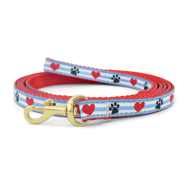 Up Country Pawprint Stripe Small Breed Dog Lead