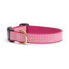 Up Country Pink Gingham Dog Collar