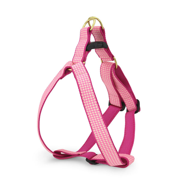 Up Country Pink Gingham Dog Harness