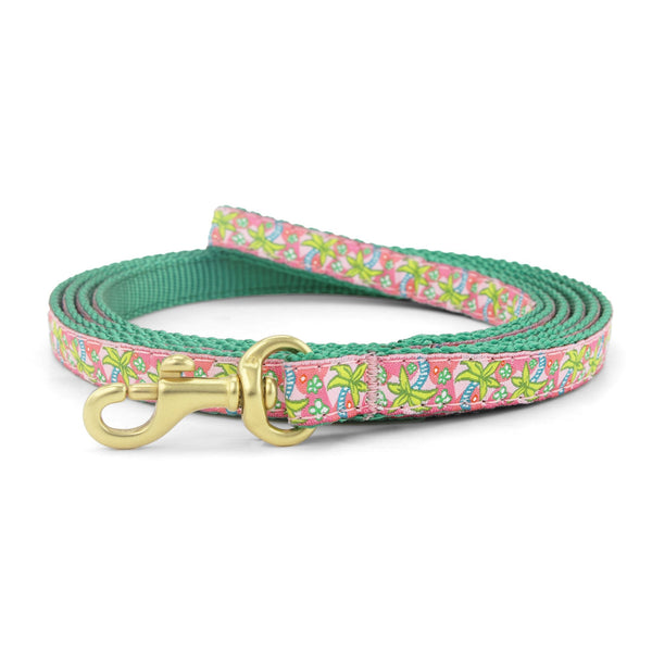 Up Country Pink Palms Small Breed Dog Lead
