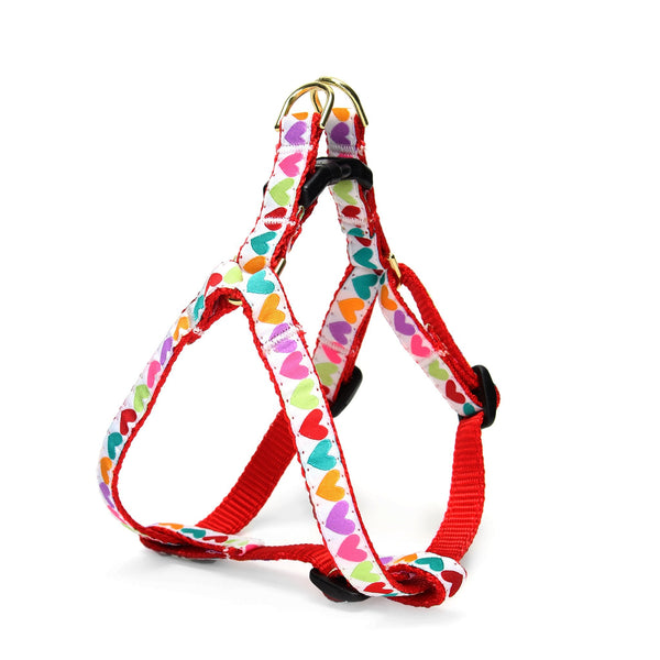 Up Country Pop Hearts Small Breed Dog Harness