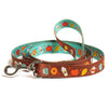 Up Country Pumpkin Spice Printed Dog Lead - Brown