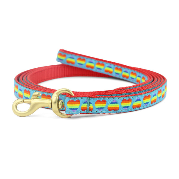Up Country Rainbow Hearts Small Breed Dog Lead