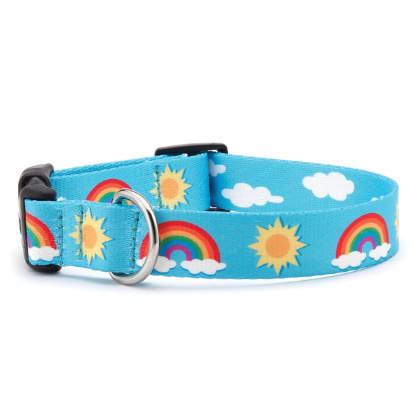 Up Country Rainbows and Sunshine Printed Dog Collar