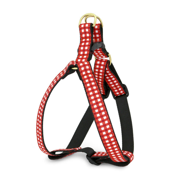 Up Country Red Gingham Dog Harness