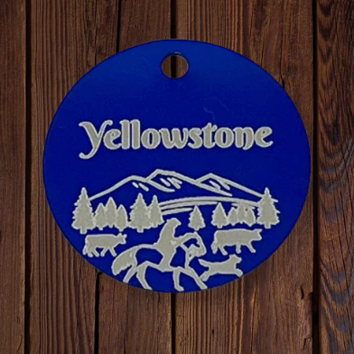 Rocky Mountain Dog Personalized Aluminum Dog ID Tag 1"