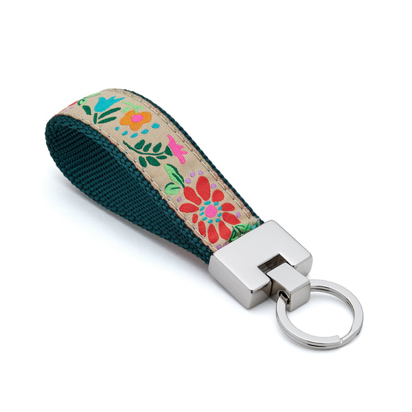 Up Country Tapestry Floral Key Ring