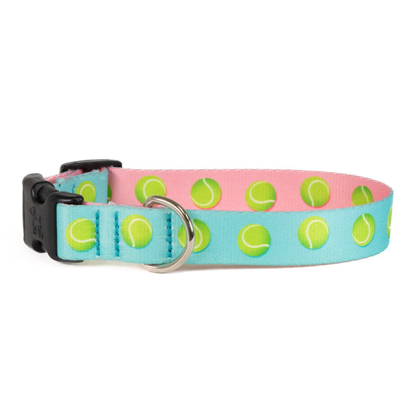 Up Country Tennis Balls Printed Dog Collar