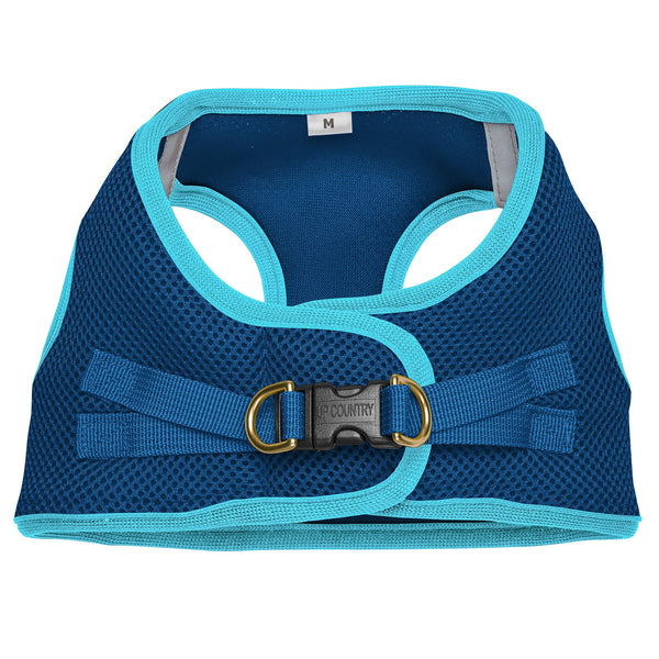Up Country Navy and Aqua Small Dog Vest Harness