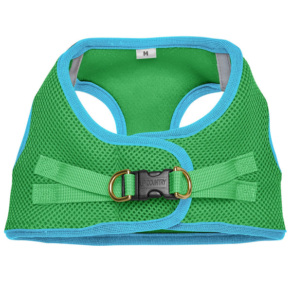 Up Country Lime and Aqua Small Dog Vest Harness