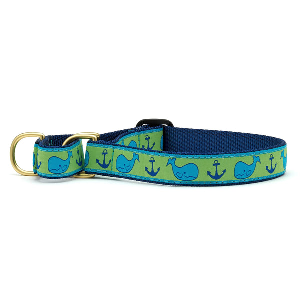 Up Country Whale Martingale Dog Collar