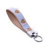 Up Country White Heart of Gold Key Ring