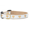 Up Country White Heart of Gold Dog Collar