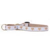Up Country White Heart of Gold Martingale Dog Collar