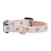Up Country White Heart of Gold Cat Collar