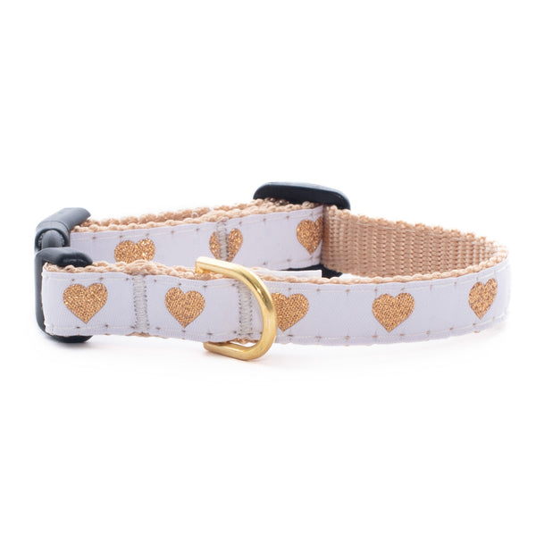 Up Country White Heart of Gold Small Breed Dog Collar