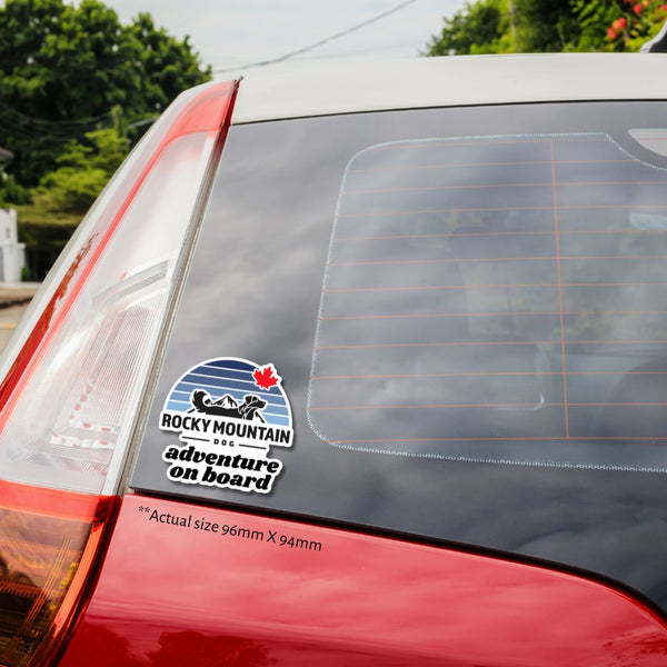 Rocky Mountain DogAdventure on Board Bumper Sticker