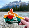 Rocky Mountain Dog Canada Map Sticker