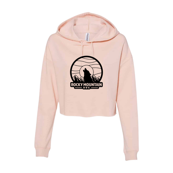 Rocky Mountain Dog Wolf Cropped Hoodie