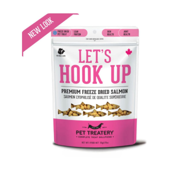 The Granville Island Pet Treatery Let's Hook Up - Premium Freeze Dried Salmon Treat For Dogs & Cats (50g bag)