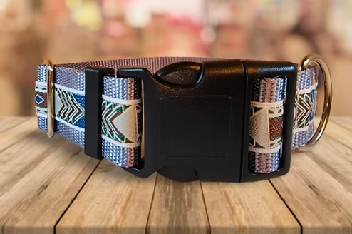 Rocky Mountain Hound 1.5" Wide Gray Southwest Dog Collar