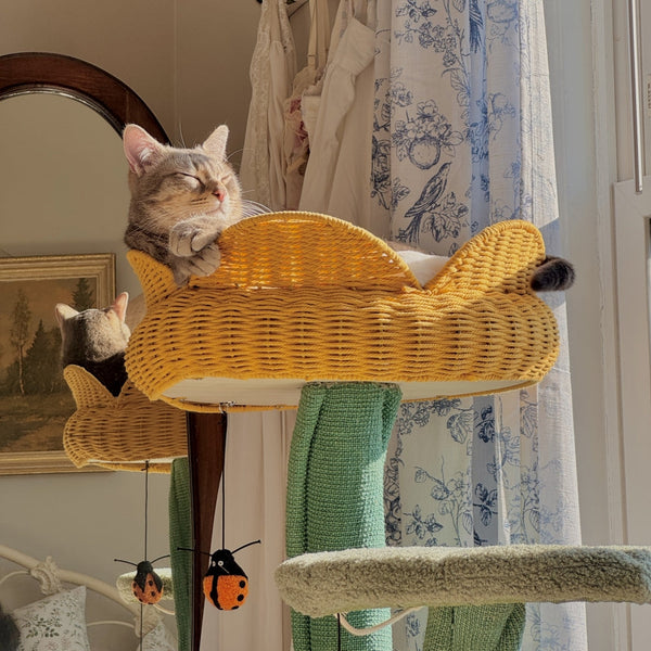 Happy & Polly Yellow Tulip Cat Tree