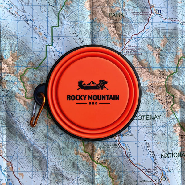 Rocky Mountain Dog Collapsible Silicone Dog Bowl