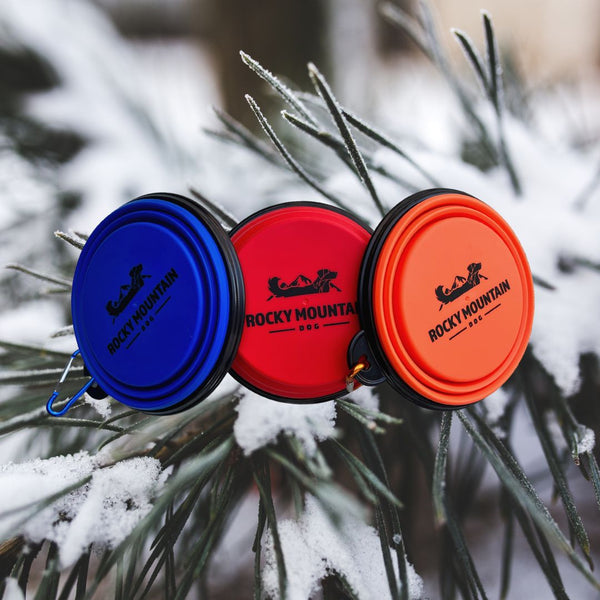 Rocky Mountain Dog Collapsible Silicone Dog Bowl