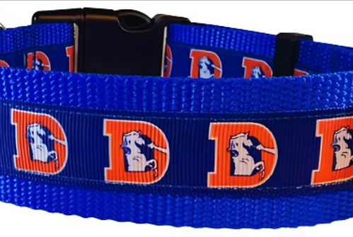 Rocky Mountain Hound 1.5" Wide Retro Denver Broncos Dog Collar