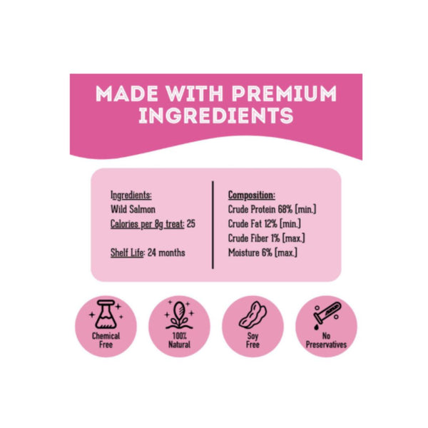 The Granville Island Pet Treatery Wild Thing - Premium Dehydrated Wild Salmon Treat For Dogs & Cats (85g bag)