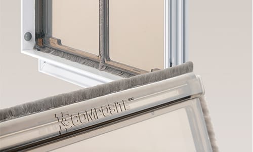 Weather seal on a PlexiDor panel