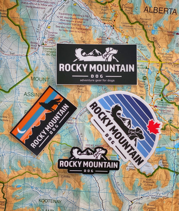 Rocky Mountain Dog Pack of Four Stickers
