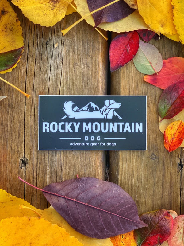Rocky Mountain Dog Rectangle Black Sticker