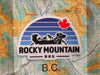 Rocky Mountain Dog Blue Sunrise Die Cut Sticker