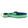Up Country Lime Gingham Martingale Dog Collar