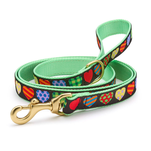 Up Country Colorful Hearts Dog Lead