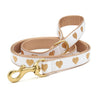 Up Country White Heart of Gold Dog Lead