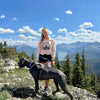 Rocky Mountain Dog Wolf Cropped Hoodie